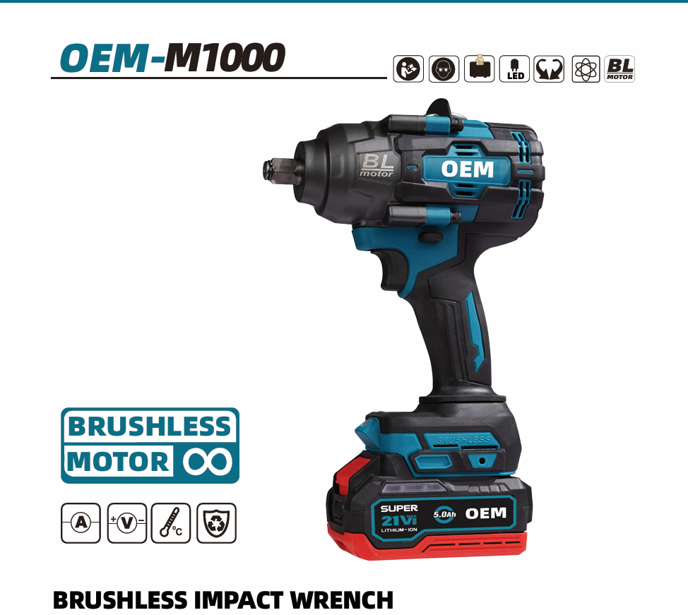 مفتاح ربط لاسلكي عالي العزم OEM-M1000 1000 نيوتن متر